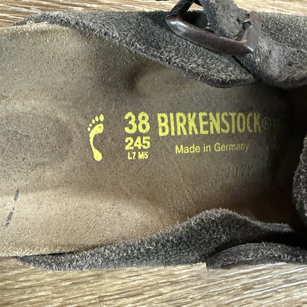 Birkenstock Boston Clogs Women's EU 38 US 7 Brown Suede Leather Germany Comfort - Picture 3 of 10